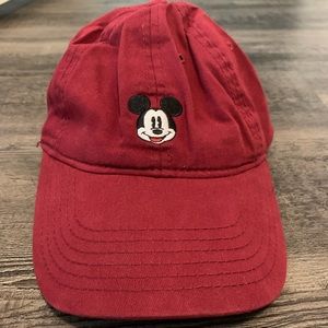 Maroon Mickey Mouse Hat , gently used, adjustable